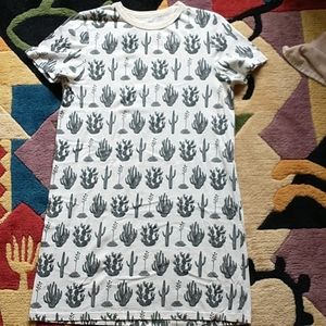 Winter Water Factory Dress - cactus pattern